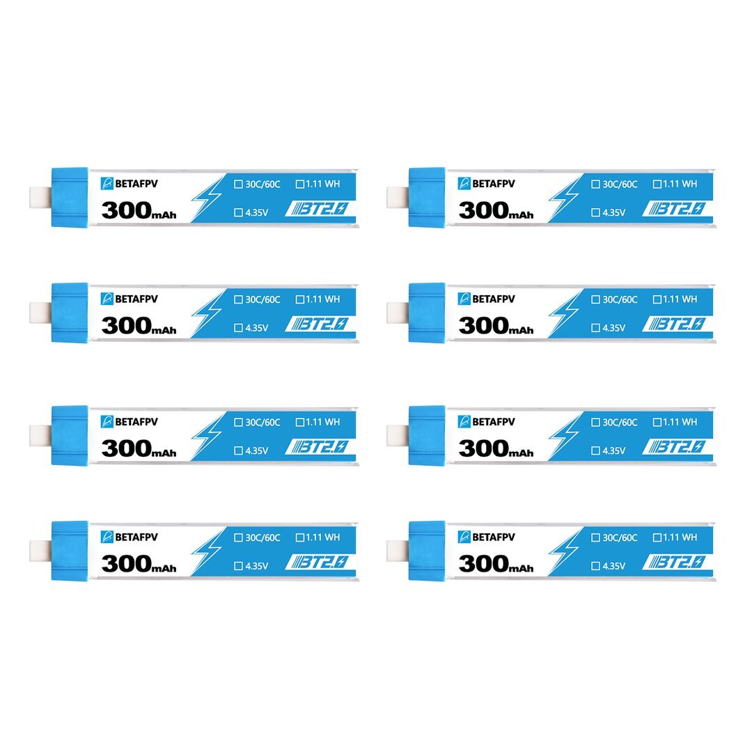 Аккумуляторы BETAFPV 300mAh 1S 30C LiHV (8шт)